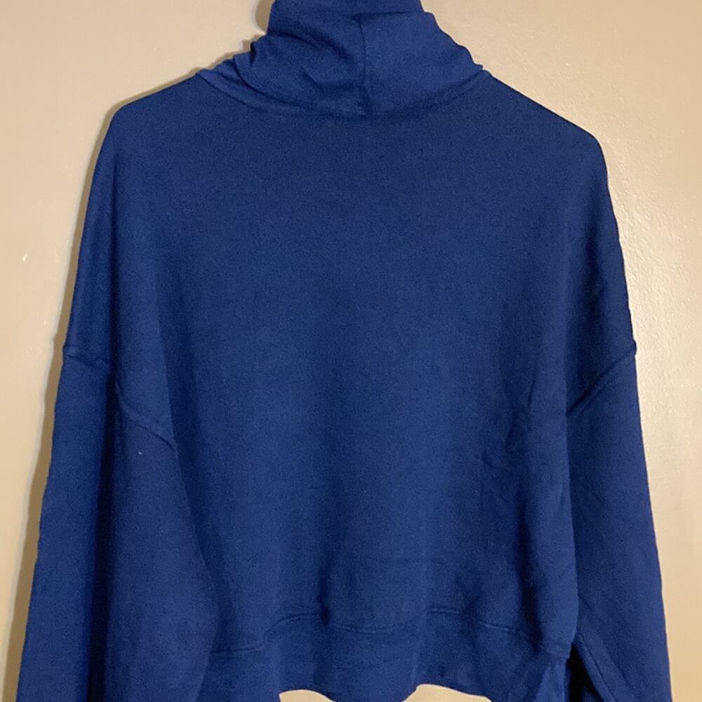 NWOT Agolde Cotton Balloon Sleeve Turtleneck Sweatshirt in Artic XS - Picture 9 of 12